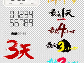 數字倒計時倒數透明背景PSD模板設計美學與素材解析